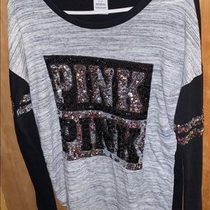 Vs pink bling long sleeve shirt